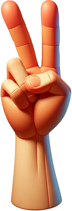 closed fist with pointing and middle finger stretched